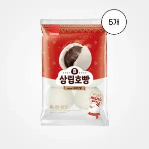 [삼립] 미니 꼬마단팥 호빵 (6개입) 240g, 5개