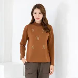 엄마옷 골지폴라 기모 긴팔티셔츠 1GHJ25398 중년여성 마담 60 70대  빅사이즈 할머니