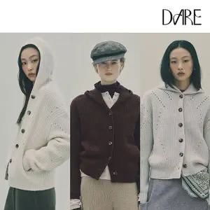 [하프클럽/신세계]디아레 화이트캐시100 후드하찌 가디건