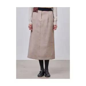 매장정품 빈폴 BEANPOLE LADIES 울 H라인 롱 스커트 베이지 (BF4X27C02A) BF4X27C02A 523455