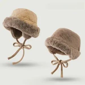 겨울 방한모 모자 리버시블 귀마개 안감 여성 귀달이 모자 누빔 따뜻한 벙거지 양면 퀼팅 골프 니트 버킷