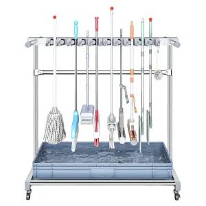 글라움베어 이동식 걸레걸이 청소도구함 거치대 밀대 마대 걸이함 보관함