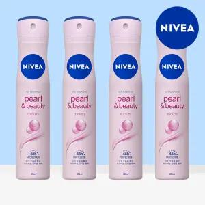 니베아 데오드란트 스프레이 펄 뷰티 200ml 4개