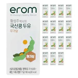 이롬 국산콩 두유 무가당 무설탕 190ml 16개