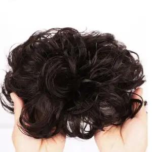 웨이브 정수리 헤어피스 다크브라운 인모 볼륨 웨딩