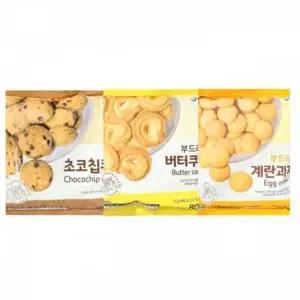 신흥쿠키스낵세트 초코칩1개+버터1개+계란과자1개 버