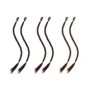 힙한 똑딱이 땋은머리 트렌드 헤어피스 2개입 데일리