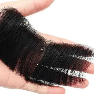 붙이는 남자 앞머리가발 인모 자연스러운 붙임머리