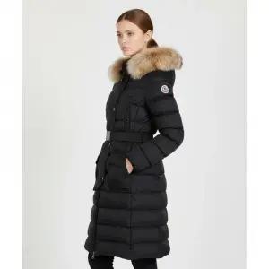 몽클레어 블랙 클로에 후드 퍼 구스 롱 다운 자켓 KHLOE 1C00023 5968E 99M1119011