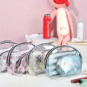 3종 파우치 세트 대형 중형 소형 여행용 메이크업 파우치 (WFJPR47)