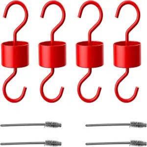 벌새 모이통용 금속 개미 해자 야외 걸이용 모이통 가드 액세서리 4 후크 브러시 개 빨간색