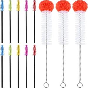 하이파핑 13개 벌새 모이통 브러시 구부릴 수 있는 스테인리스 스틸 손잡이 나일론 브리스틀 야외용 청소용