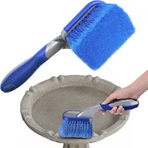 버드 배스 클리너 벌새 모이통 청소 브러시 대형 인체공학적 손잡이가 있는 비 스크래치 스크럽 및 목욕