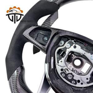 메르세데스 호환-벤츠 호환 C E GLC S-클래스 W204 W221 AMG 용 카본 파이버 스티어링 휠 자동차 액세서리