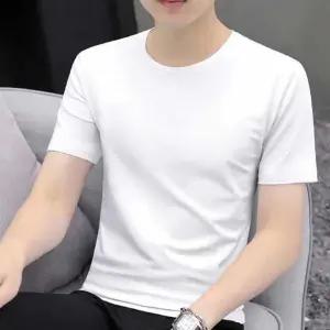 남자 데일리 무지컬러 라운드넥 코튼 면 반팔 티셔츠
