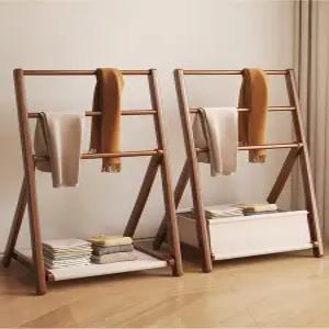 낮은 사다리행거 옷걸이 우드 행거 원목 사다리 스탠드