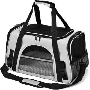 최대 16파운드의 소형 반려동물을 위한 부드러운 수리헤지 개 고양이 캐리어 TSA 항공사 승인 여행용