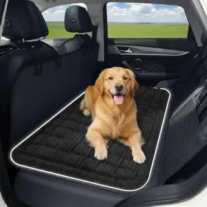 자동차 뒷좌석용 반려견 침대 뒷좌석 반려동물 매트 러브시트용 플란넬 커버 차량용 미끄럼 방지 -