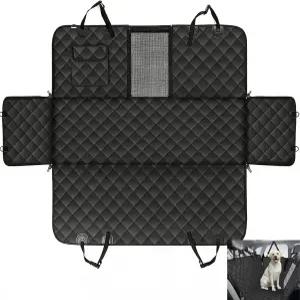 세단용 측면 도어 프로텍터가 있는 대형 헤비 듀티 도그 카 뒷좌석 커버 /SUV /트럭용 100 방수 600D