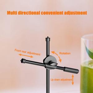 범용 마이크 크로스바 클립 360 ° 조절 가능 암 회전식 홀더 클램프