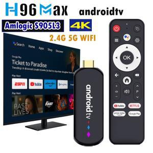 H96 Max Amlogic S905L3 안드로이드 TV 스틱 쿼드 코어 4K 비디오 와이파이 음성 어시스턴트 리모컨 2GB 16