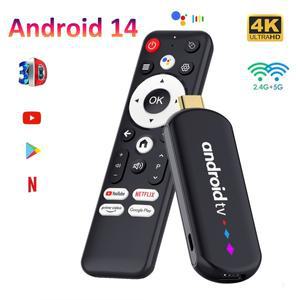 안드로이드 14 TV 스틱 H96 MAX 암로직 S905L3 4K HDR 스트리밍 미디어 플레이어 음성 비서 2GB 16GB