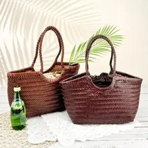 드래곤백 가죽 여름가방 여성 메쉬백 숄더백 토트백 (WFJ5QPQ)