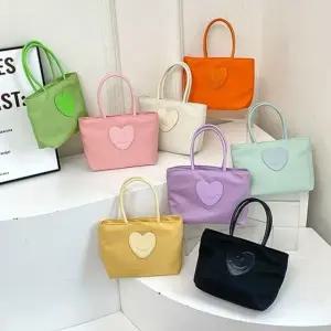 가벼운 미니 토트백 캔버스백 여성 핸드백 손가방 에코백 호보백 파우치 (WFJ5REW)