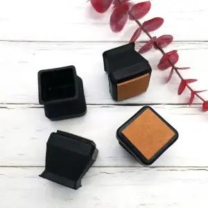 의자발 소음방지 실리콘 의자발캡 사각 중형 블랙 4p (WFJPVAP)