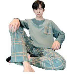 남성용 투피스 세트 실내복 잠옷 홈웨어 데일리 수면