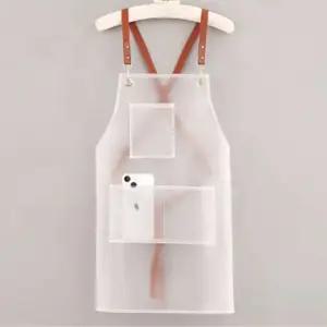 요리 카페 스트랩 방수 청소 앞치마 앞치마 화이트 (WFK43BK)