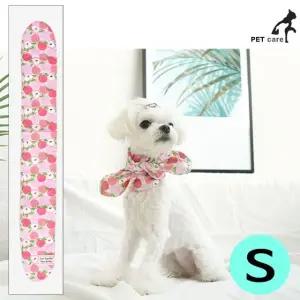 고품질 핑크 트로피칼 머플러 애견 S 복숭아 (WFJQMNO)