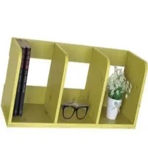 3단 서재 책꽂이 수납정리대 파일 잡지 보관함 하늘색 (WFJ6B2F)