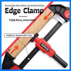 엣지 클램프 목공 퀵 F-클램프 G-클램프 목공 보조 도구 F 클립 레일에 설치된 0-20mm 측면 고정 장치