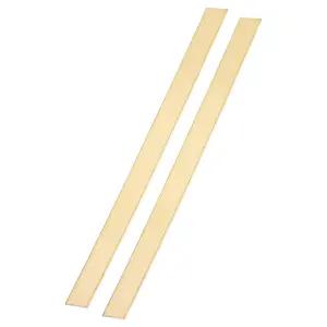 uxcell 2Pcs H62 황동 플랫 바 재고 0.06 x0.51 x12 사각 금속 솔리드 나이프 제작 DIY 수공예 건축 장식