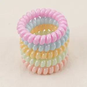 전화선 링 머리끈 세트 URK033 팔찌 패션잡화 리본 헤어액세서리 쥬얼리 골드