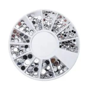 네일아트 장식 재료 실버 큐빅 데코파츠 네일 파츠 꾸미기 아이템 (WFJ6UV1)
