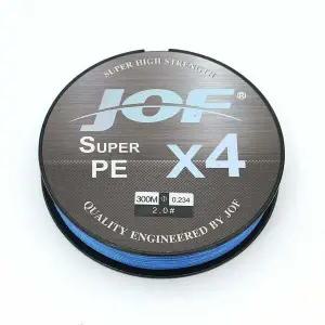 JOF 4합사라인 PE 낚싯줄 2호 300m 블루