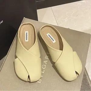 여성 블로퍼 여름 패션 뮬 슬리퍼 발편한 샌들 (WFJ72YZ)