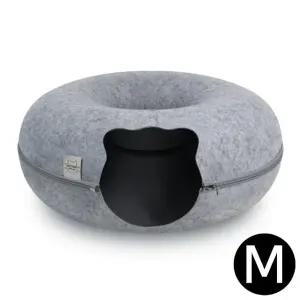 홀 도넛형 터널 고양이 숨숨하우스 4 츠몬 원 펠트 (WFJR2EC)