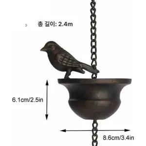 컵에 새들 금속 레인 야외 빈티지 기능성 야외