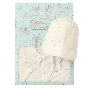 [롯데백화점]밍크뮤 WH 샤를뮤퓨어7부우주복.모자SET 36370-041-01 36170-010-02 출산백일돌선물