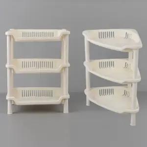 코너형 수납 선반 진열대 조립식 3단 공간 절약 (WFK7N9T)