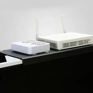 화면수납대 책상 컴퓨터 깔끔한 튼튼한 공유기정리대 블랙 (WFJ7539)