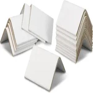 엠칠 포장 골판지 가장자리 보호대 2인치 x 3인치 - 200팩 흰색 팔레트용 V-보드 강화 모서리 배송용