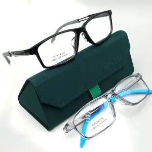 실리콘코 얇은뿔테 가벼운 스포츠안경 러닝 사각 패션 남자 여자 투명 안경테 TGL87