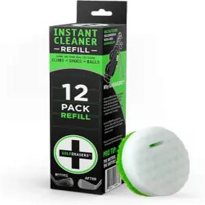 인스턴트 골프 지우개 클럽 청소용 프리미엄 양면 스펀지 신발 및 골프공 - 클리너 볼 홈 12팩 리필 가방