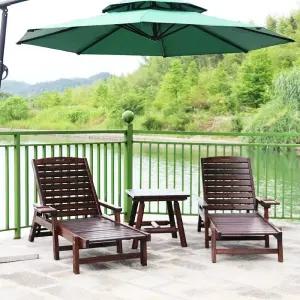 수영장 원목썬베드 테라스 휴식 발코니 야외 리조트