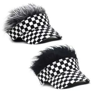 체커인모 골프모자 햇빛차단 패션 가발 스포츠 모자