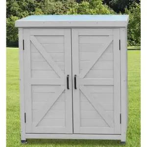 원목 농기구보관함 양문형 이중문 그레이 농장 원예